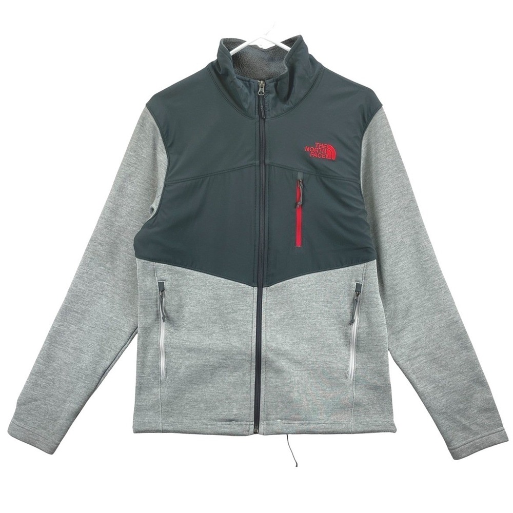 The North Face Canyonlands Hybrid Jacket Mens S Gray Full Zip Softshell Gorpcore